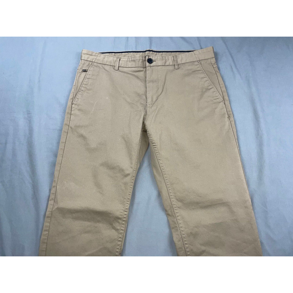Zara Man Basic Collection Flat Front Stretch 5-Pocket Stretch Chino Pants. 34X32